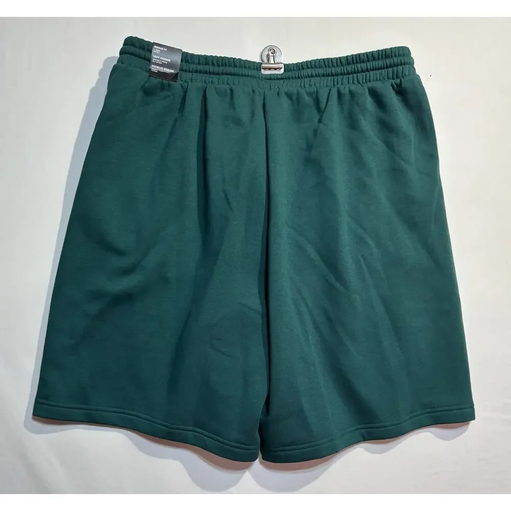 Adidas Shorts Men’s LT Large Tall Green Fleece Athletic Drawstring NWT